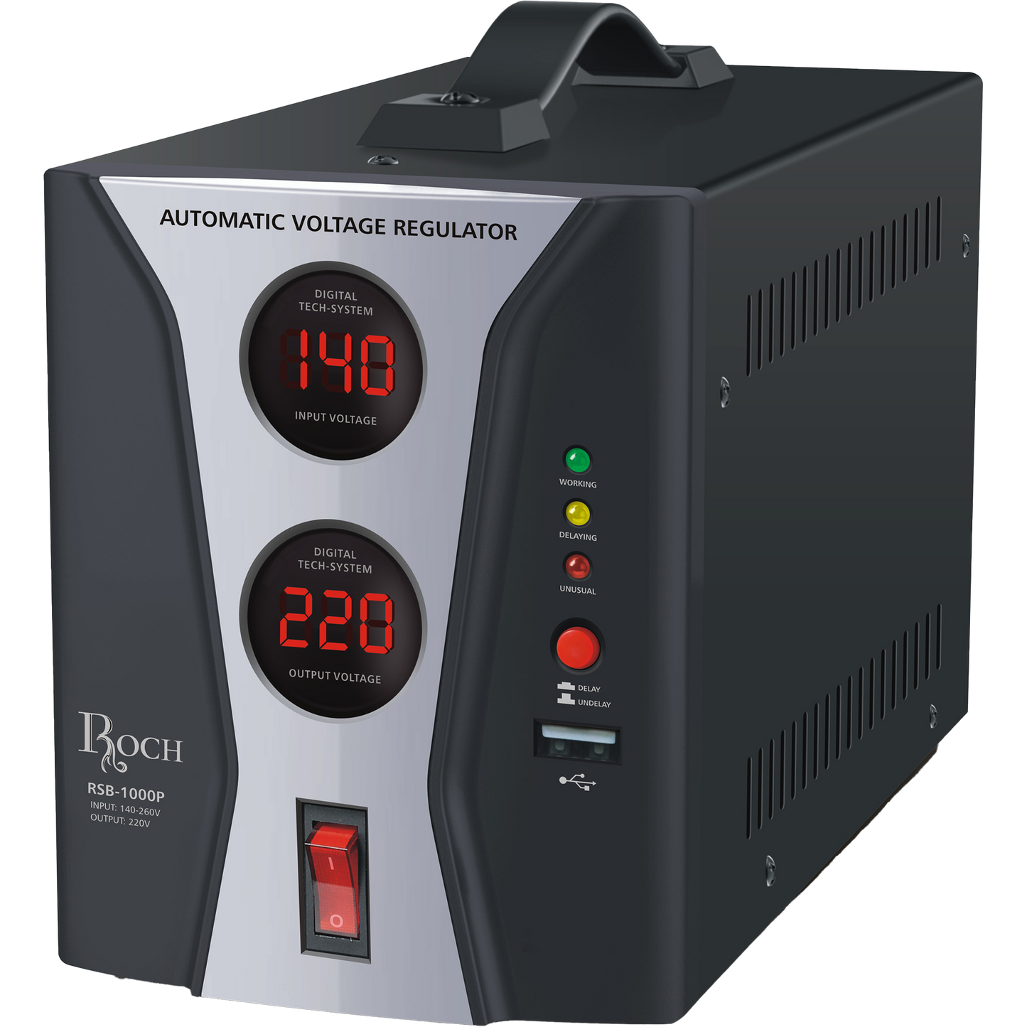 ROCH Voltage Regulator 1000VA – Automatic Power Stabilizer