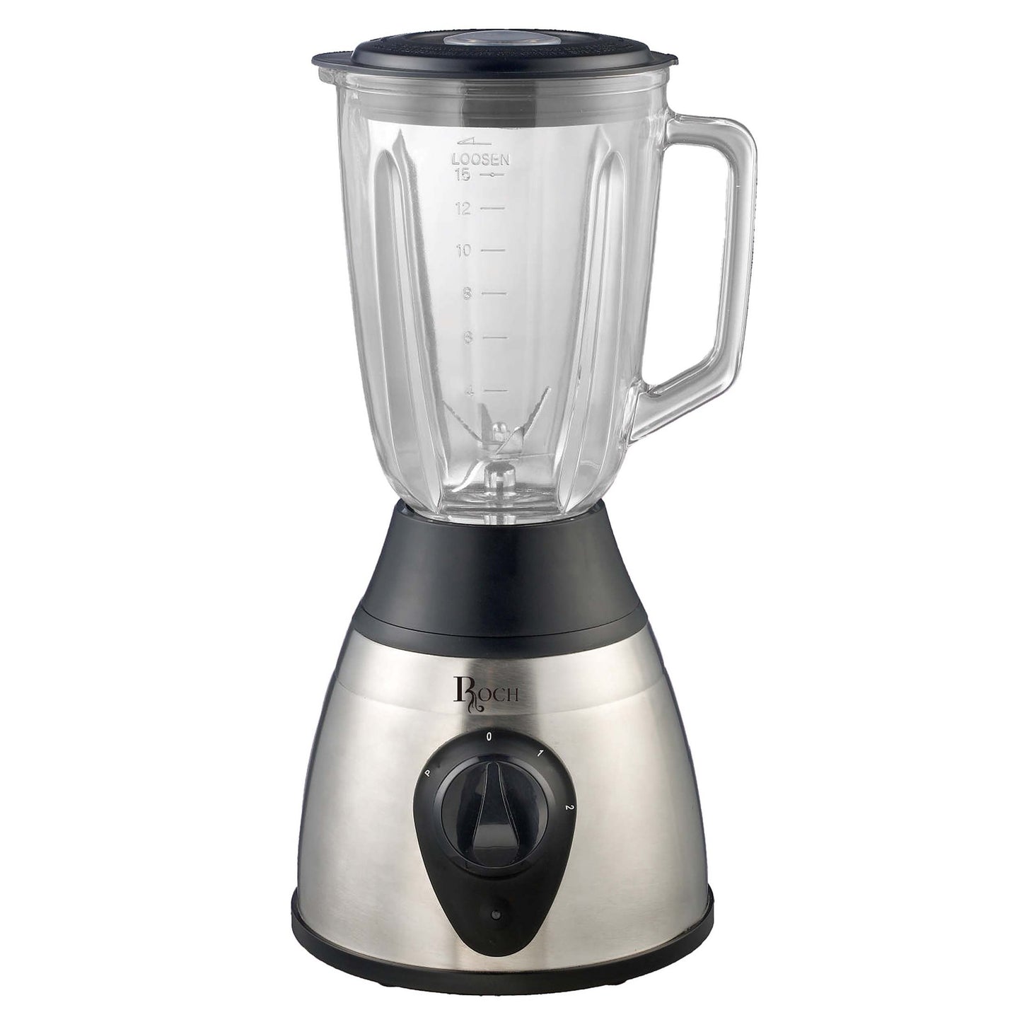 ROCH RBL-114SS-C Blender – Grey Body with Glass Jar