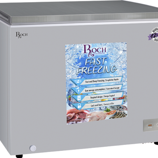 ROCH RCF-350-G Chest Freezer – 350L, Heavy Duty, Grey (8PCS)