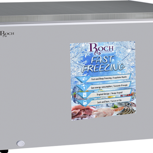 ROCH RCF-440-B Chest Freezer – 440L Commercial Grade, Grey