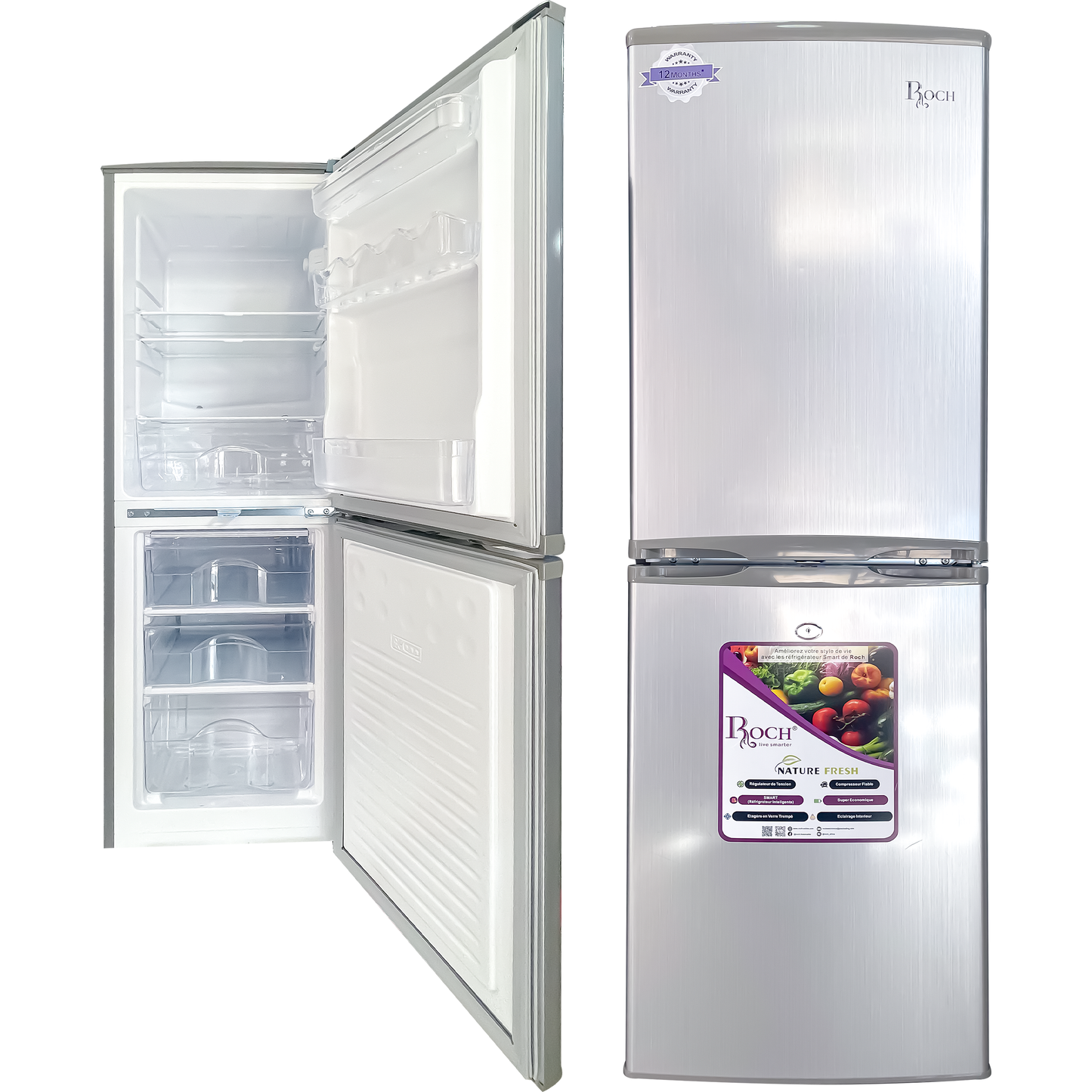 ROCH RFR-160DB-B Combo Fridge – 160L, 3 Drawers