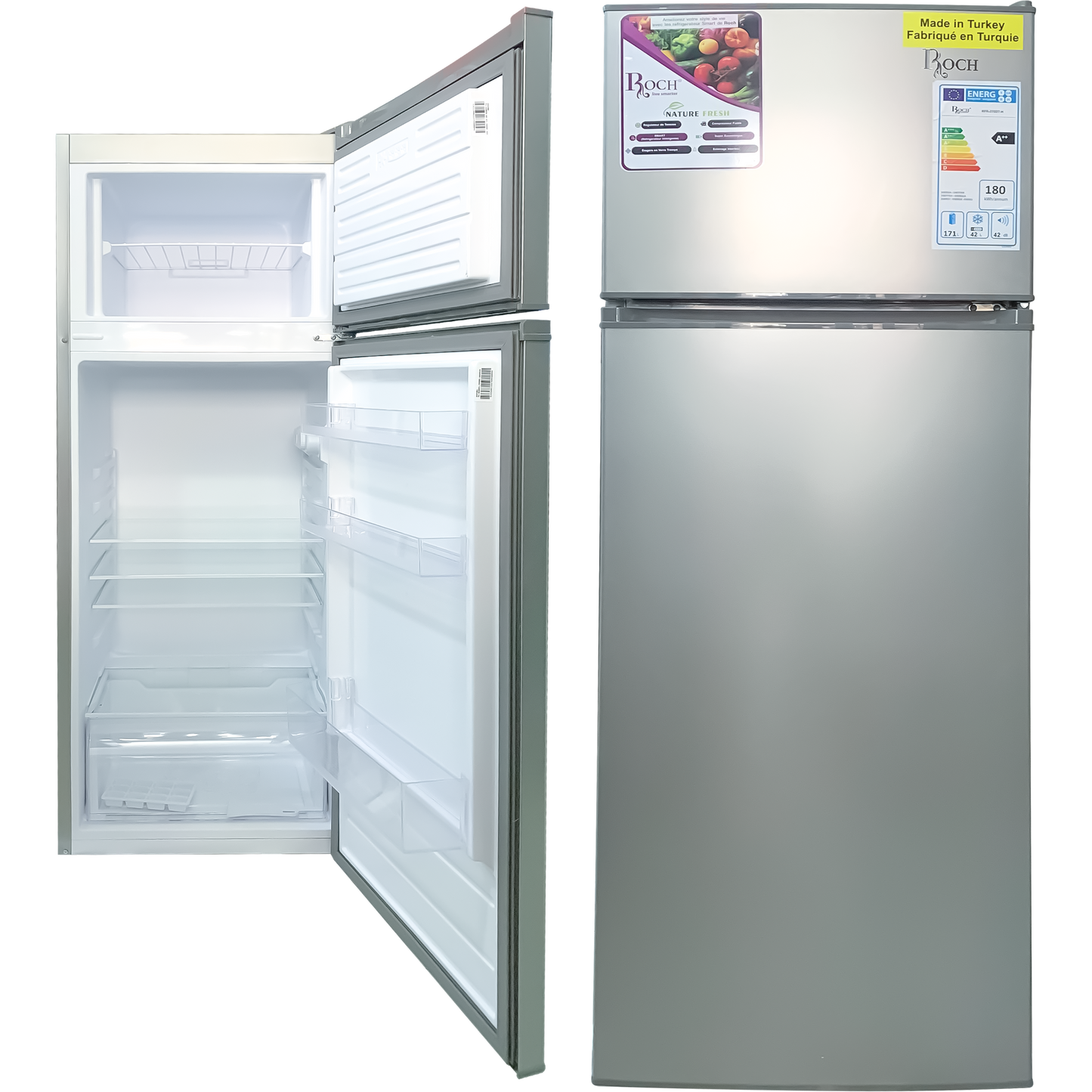 ROCH RFR-270DT-H Refrigerator – 270L Twin Door Refrigerator