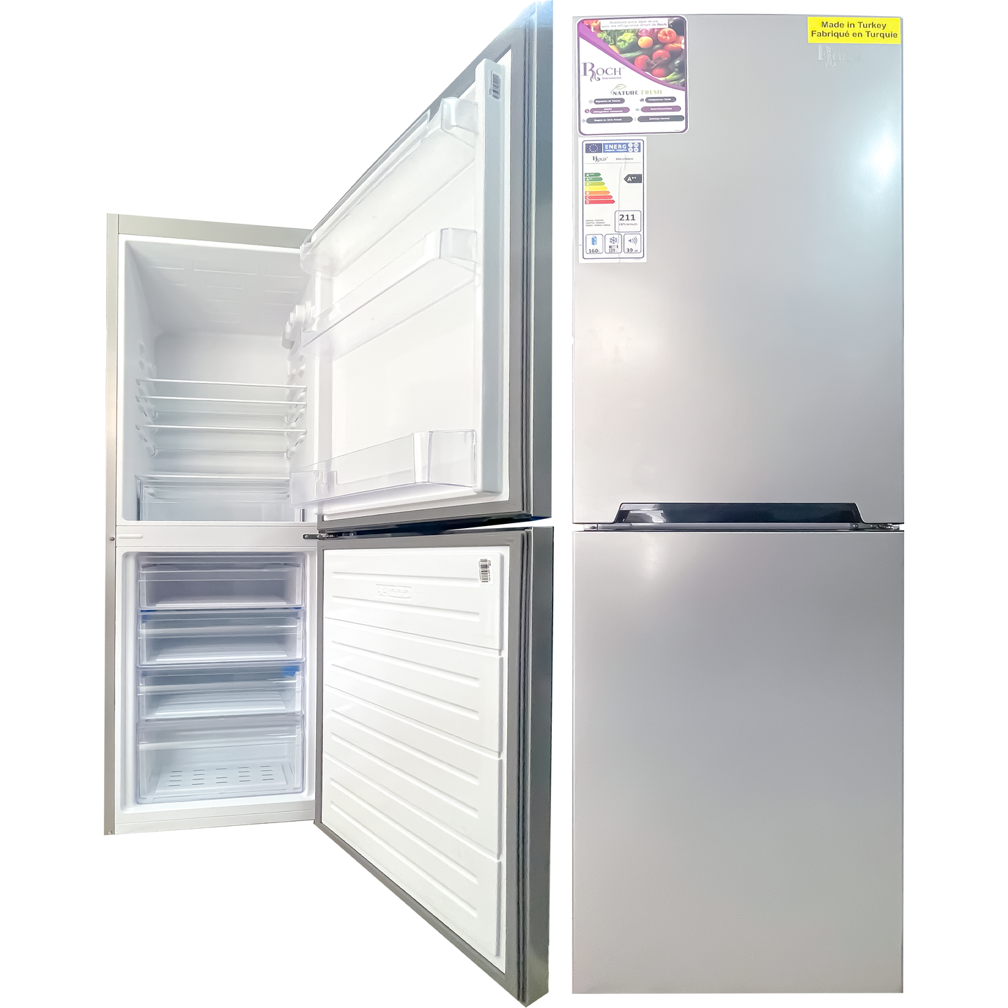 ROCH RFR-325DB-H Combo Fridge – 325L, 4 Drawers