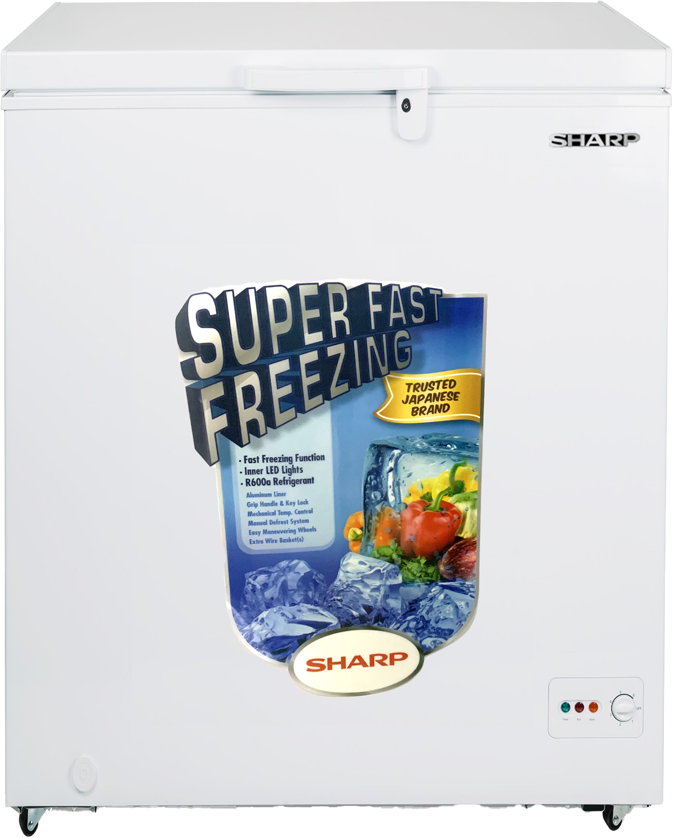 SHARP SCF-K130X-SL2 Chest Freezer – Compact, 5 Pieces