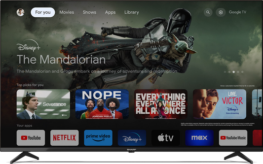 SHARP 55" Google TV – 4T-C55FJ1MX 4K UHD
