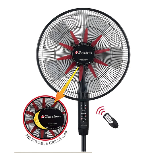 BINATONE A-1612RC Pedestal Fan – 16" with Remote Control