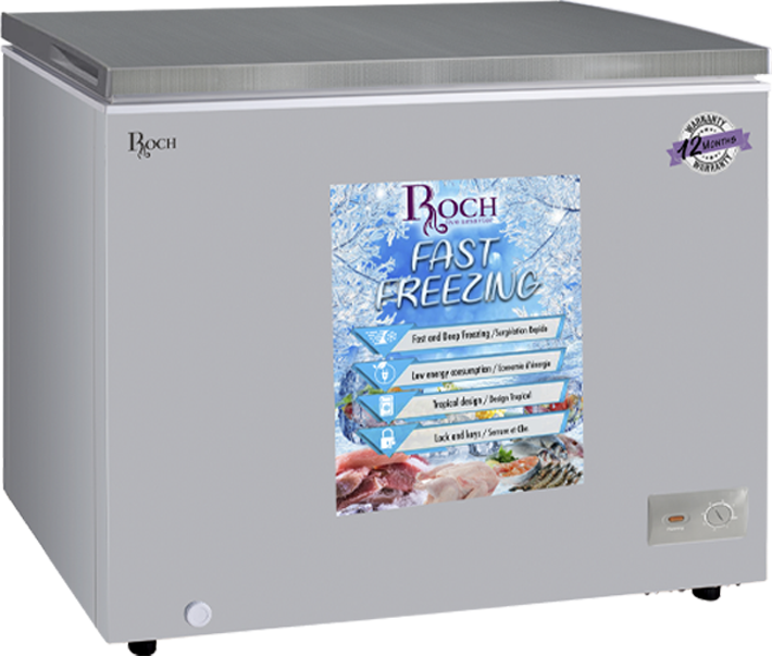 ROCH RCF-300-B Chest Freezer – 300L Grey