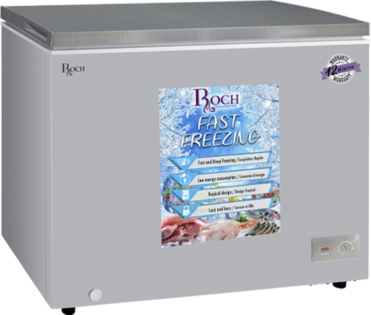 ROCH RCF-300-B Chest Freezer – 300L Grey