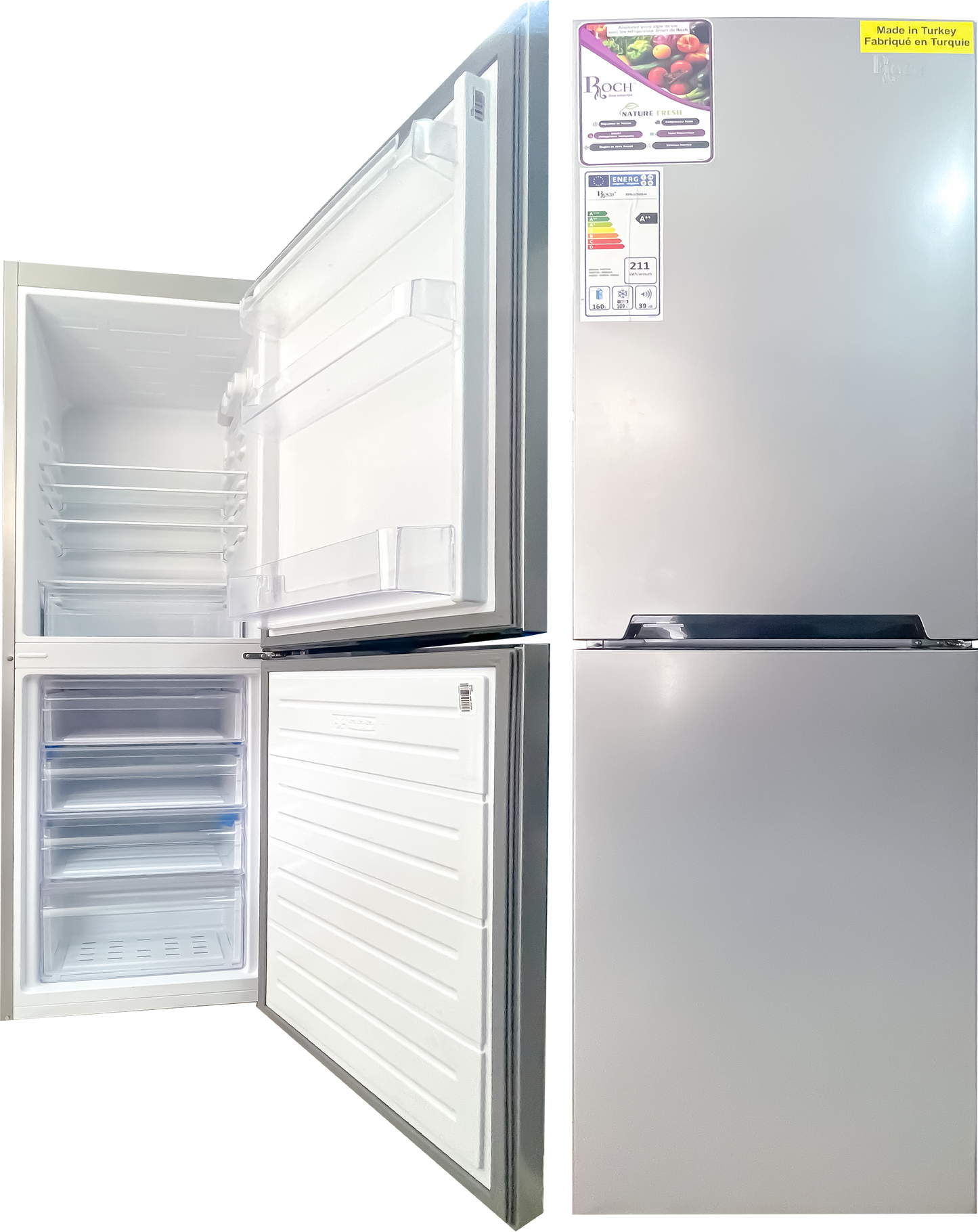 ROCH RFR-325DB-H Combo Fridge – 325L, 4 Drawers