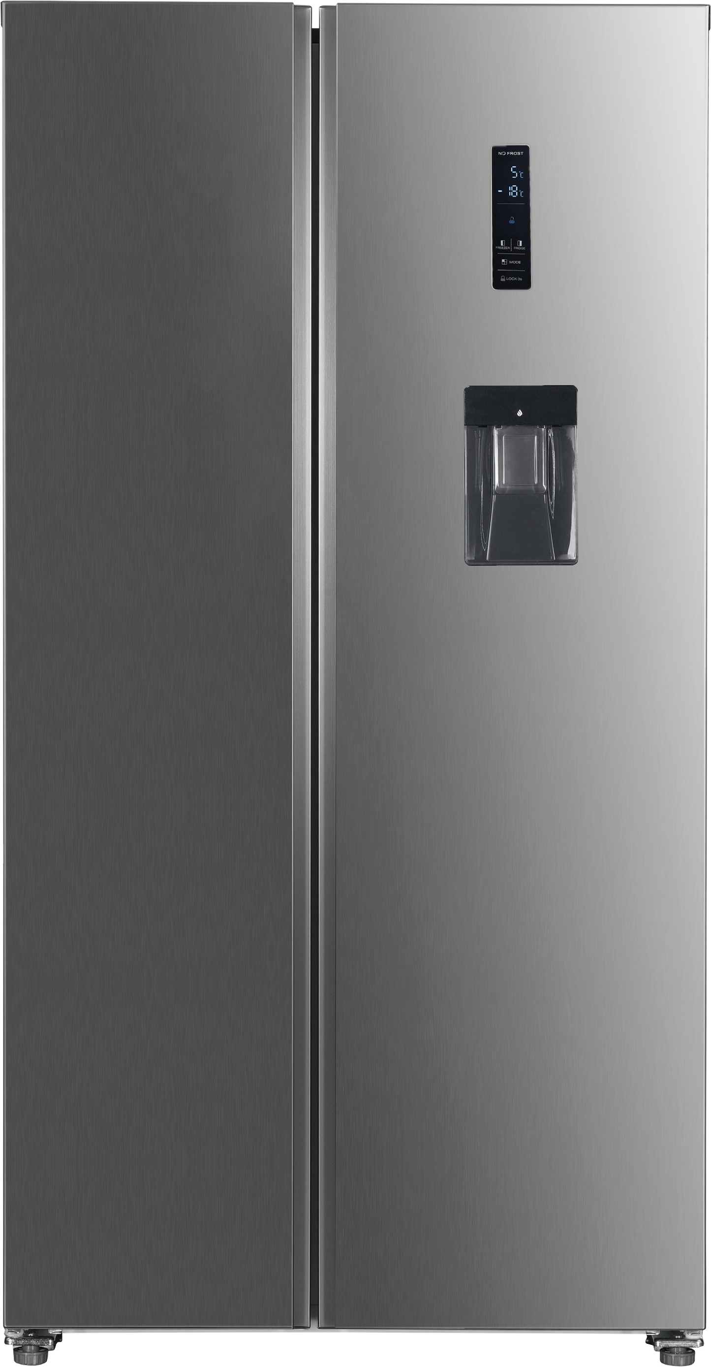 ROCH RFR-700SBW-I Side-by-Side Fridge – 700L, Multi Cooling, Inox Finish