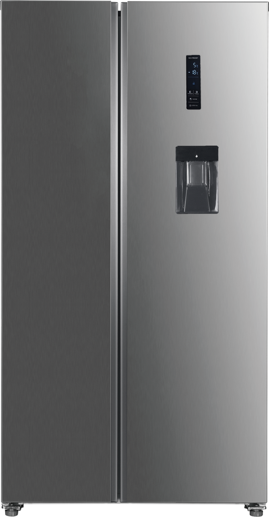 ROCH RFR-700SBW-I Side-by-Side Fridge – 700L, Multi Cooling, Inox Finish