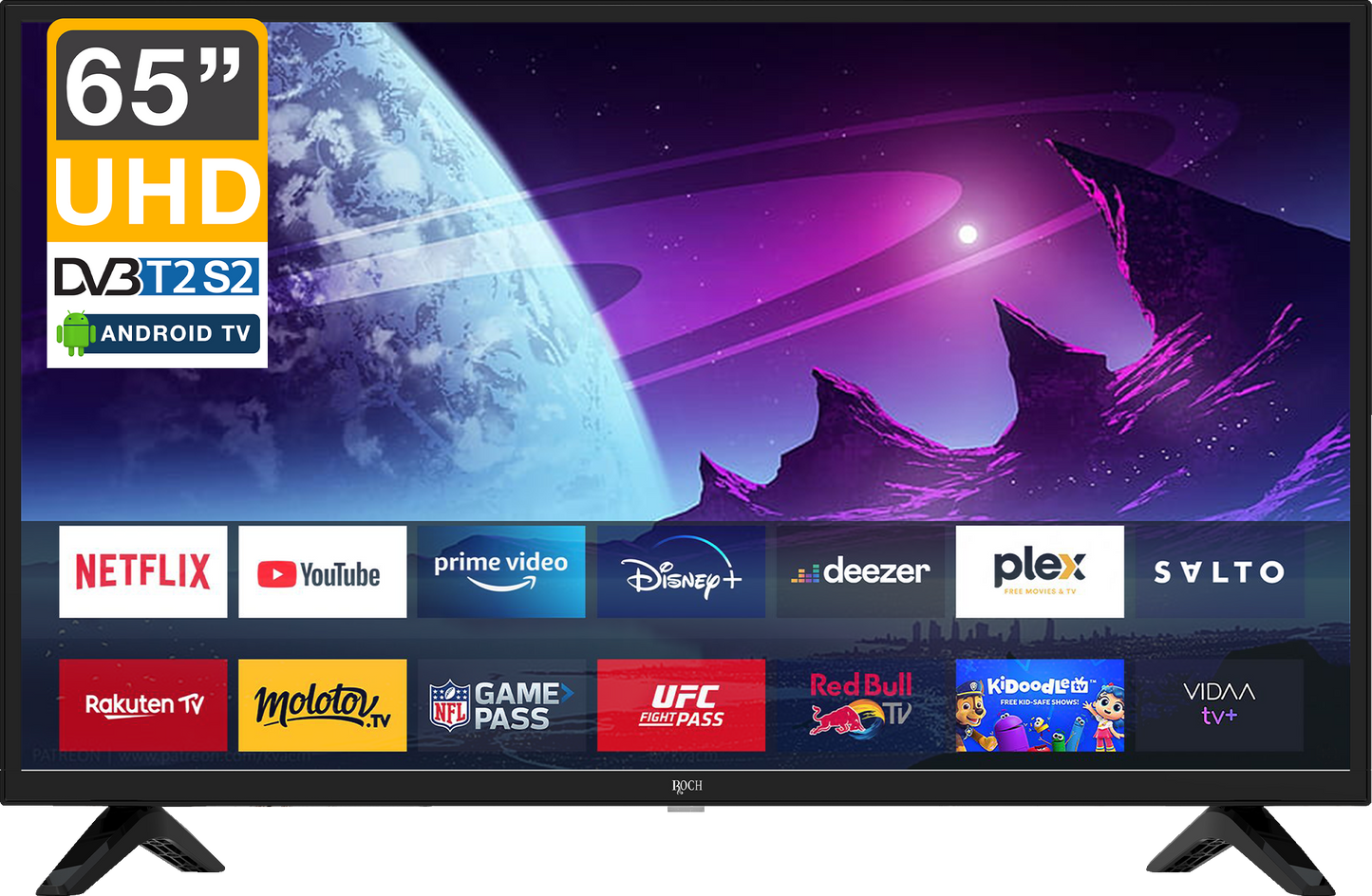ROCH Smart TV 65 Inch – Premium UHD 4K Streaming