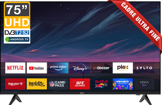 ROCH Smart TV 75 Inch – 4K Ultra HD with Smart Hub