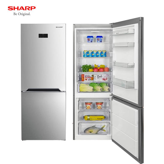 SHARP SJ-BG465-HS2 Refrigerator – Non Frost Combo, 3 Drawers, Inox Finish